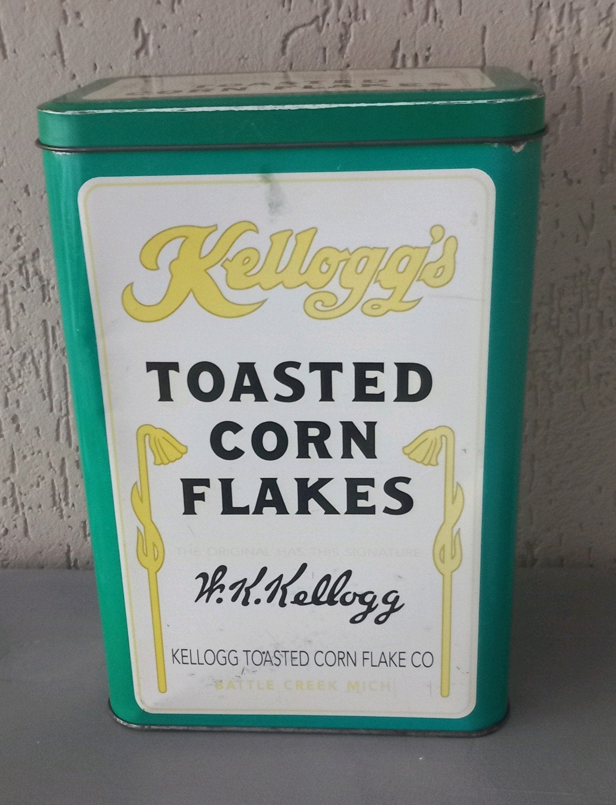 Kellogg's Toasted Corn Flakes blik - hoogte 26 cm, Ophalen of Verzenden, Gebruikt, Overige