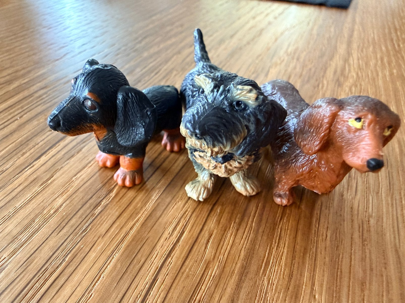 Set van 3 Teckel Beeldjes - Schleich & Bullyland, Ophalen of Verzenden, Zo goed als nieuw, Dier