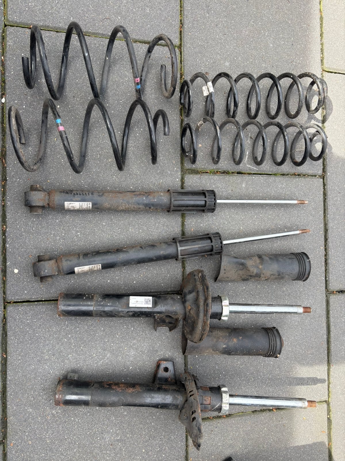 Originele schokbrekers en veren voor Golf 7, Ophalen of Verzenden, Gebruikt, Volkswagen