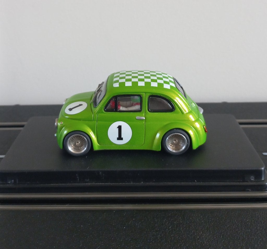 PRS slotcar Fiat 500 Resin groen, Overige merken, Racebaan, Nieuw, Ophalen of Verzenden