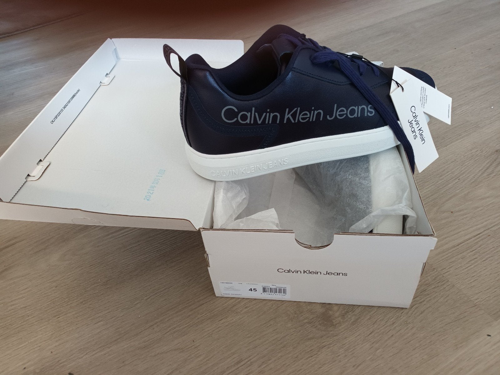 Calvin Klein Cupsole maat 45, nieuw en ongedragen, Kleding | Heren, Calvin Klein, Blauw, Nieuw, Ophalen of Verzenden