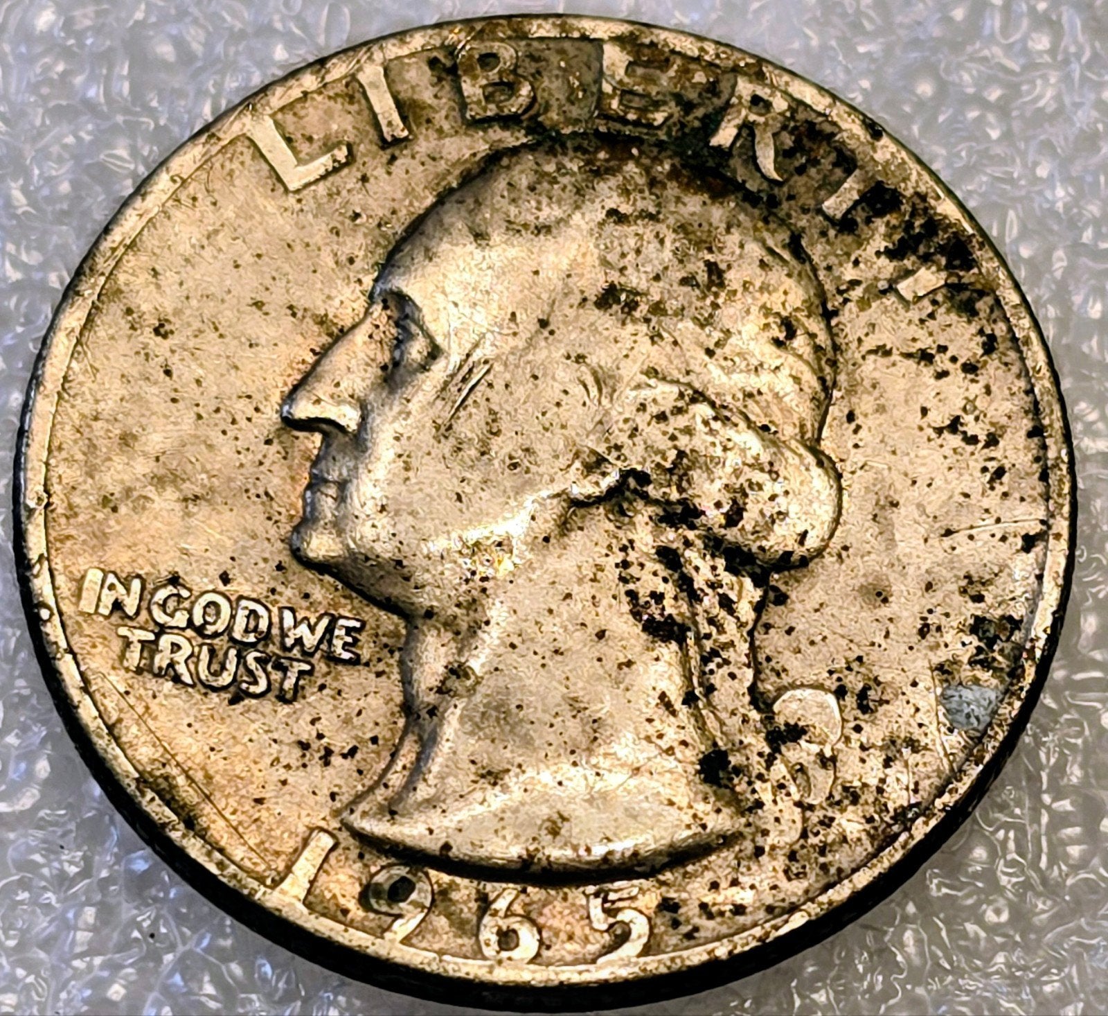 Amerikaanse Quarter Dollar munt 1965, Ophalen of Verzenden, Noord-Amerika, Losse munt