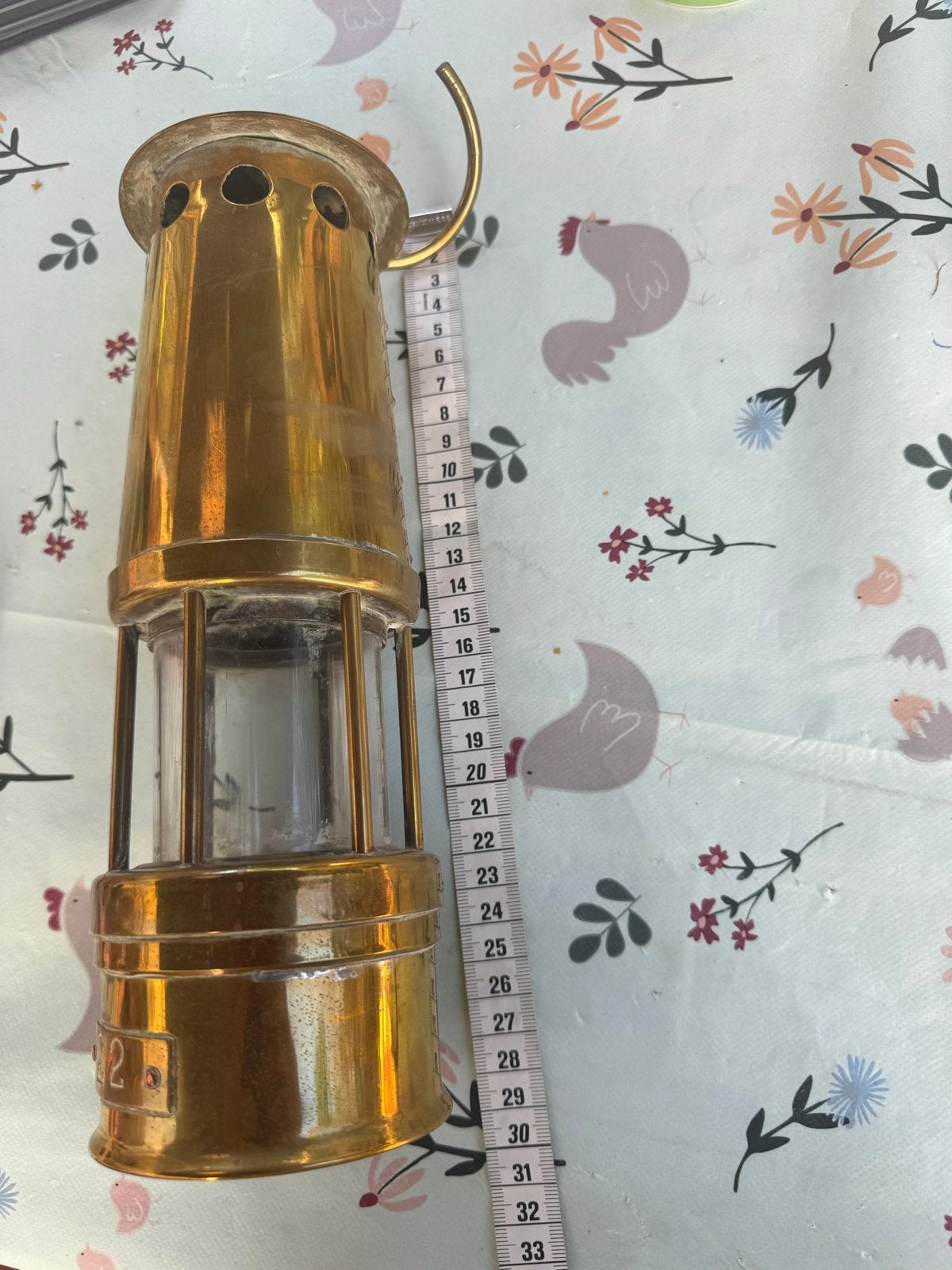 Antieke messing mijnwerkerslamp - Vintage decoratie, Antiek en Kunst, Antiek | Lampen, Verzenden