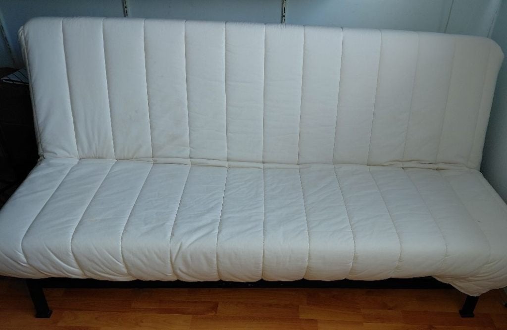 slaapbank, Ophalen, Gebruikt, Beige, Tweepersoons