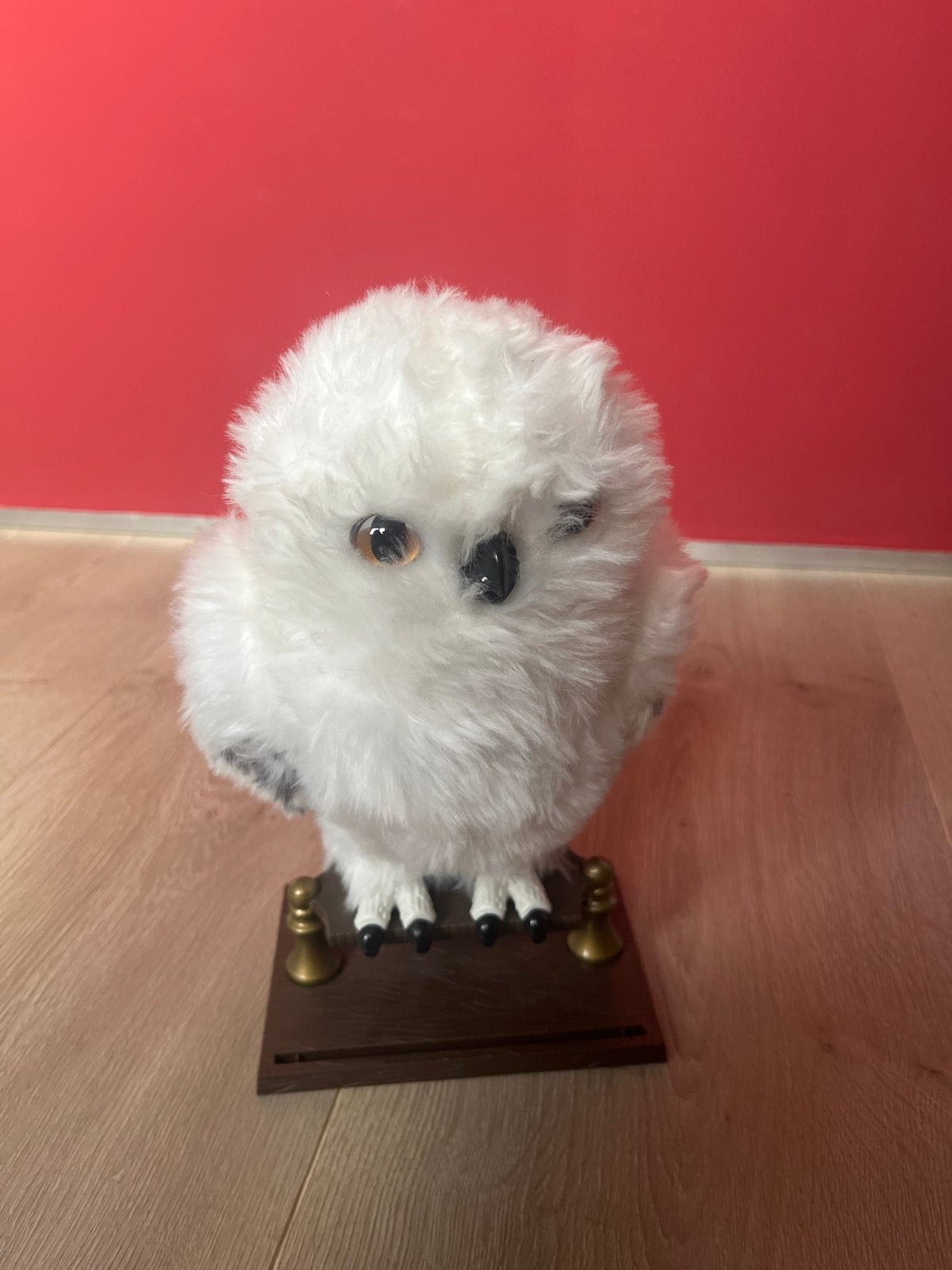 Witte uil knuffel op standaard - Harry Potter Hedwig, Overige merken, Overige karakters, Overige typen, Ophalen of Verzenden