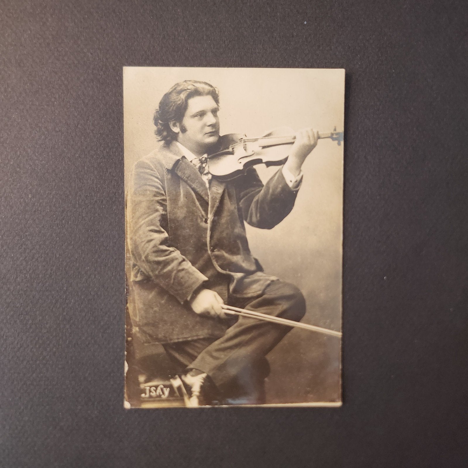 Antieke briefkaart: Eugène Ysaÿe, beroemde violist, Verzenden, Voor 1920, Ongelopen, Zuid-Holland