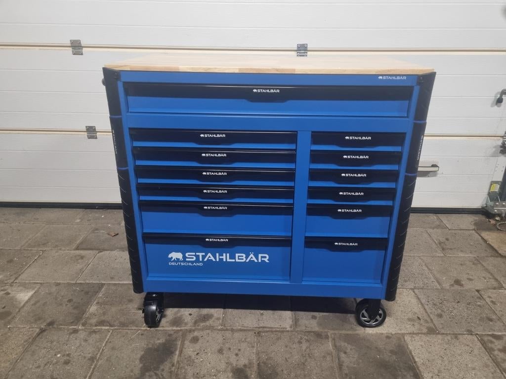Stahlbar gereedschapwagen, Doe-het-zelf en Verbouw, Gereedschapskisten, Gevuld, Ophalen