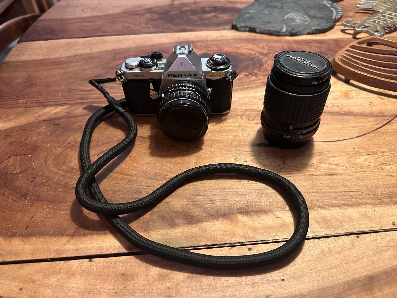 Pentax ME Super Spiegelreflexcamera met 2 lenzen en tas, Ophalen of Verzenden, Gebruikt, Spiegelreflex, Pentax