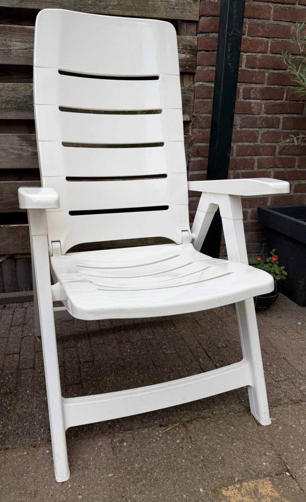 Hartman tuinstoelen (4 stuks), verstelbaar en inklapbaar, Ophalen, Zo goed als nieuw, Kunststof, Inklapbaar