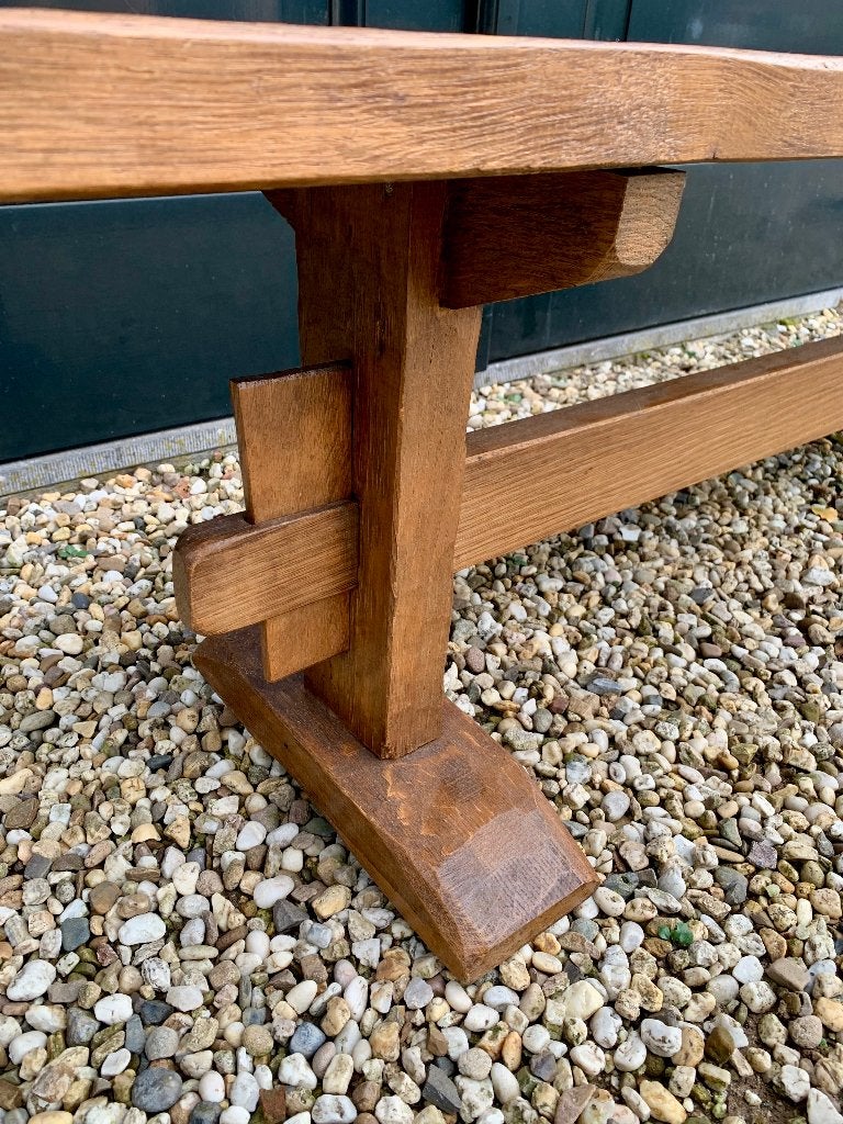 Foto 4 van Brocante jaren ‘60 massief eiken bank