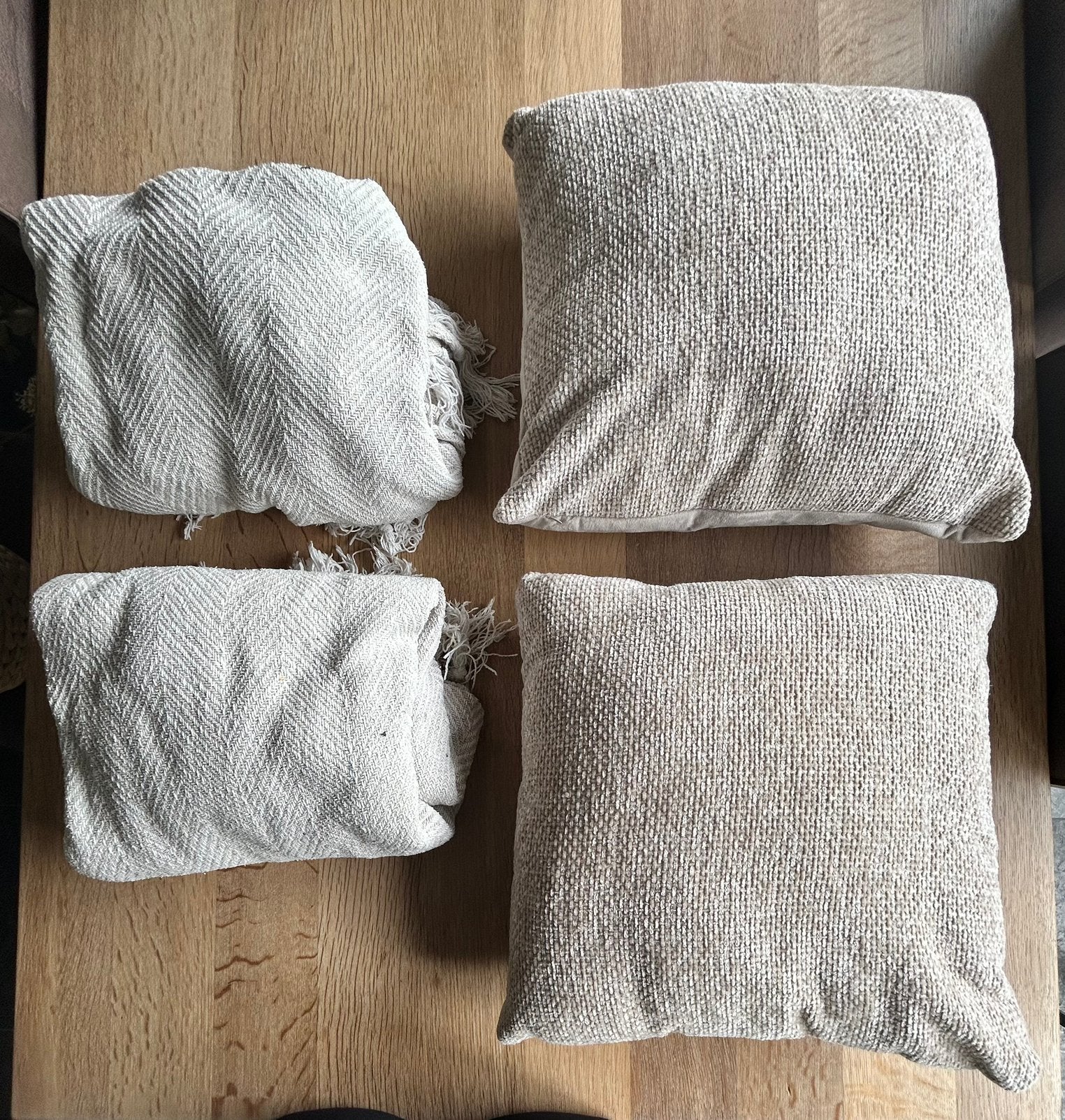 Sfeervolle set sierkussens & plaids, Overige merken, Afneembare hoes, Vierkant, Ophalen of Verzenden