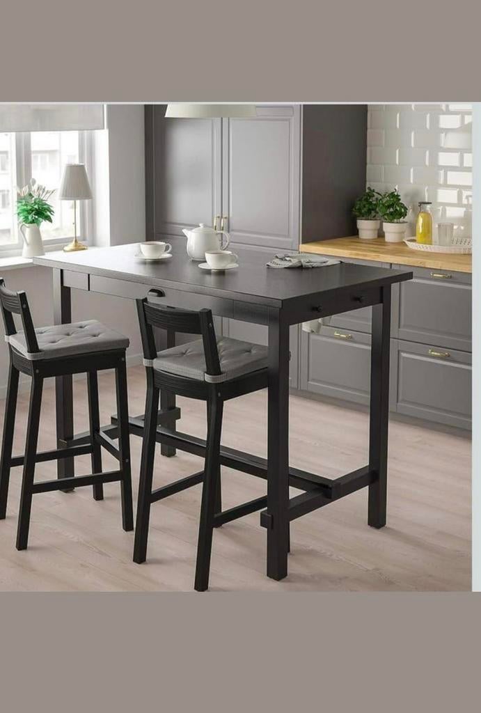 IKEA NORDVIKEN bartafel zwart, Ophalen of Verzenden