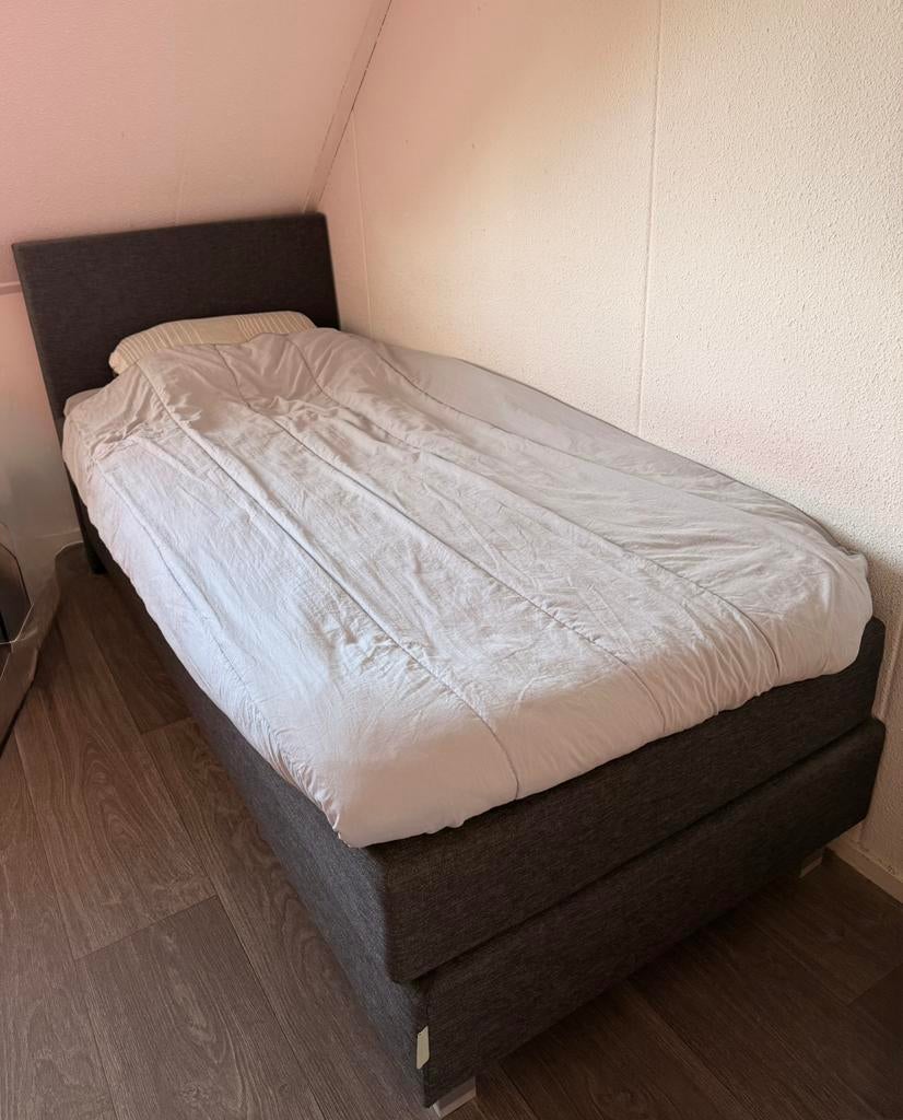 Mooie boxspring te koop!, Ophalen, Gebruikt, 90 cm, Eenpersoons