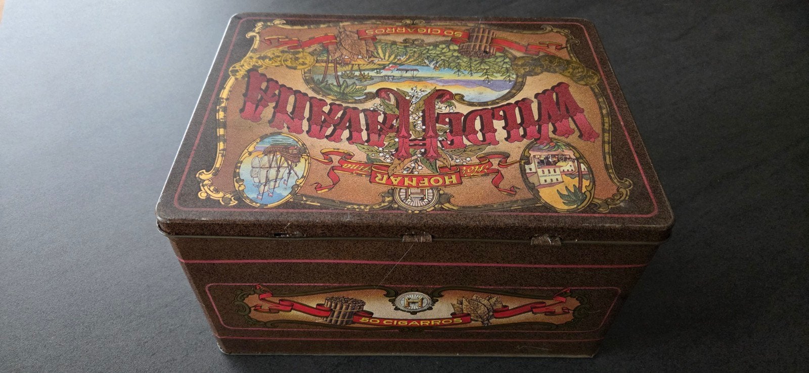 Retro Vintage sigarenblik Hofnar Wilde Havana Flor Fina, Ophalen of Verzenden, Zo goed als nieuw, Overige