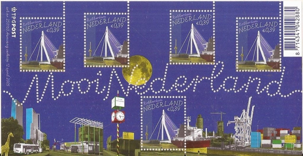Postzegelvelletje Mooi Nederland Rotterdam Postfris Prachtig, Postzegels en Munten, Ophalen of Verzenden, Na 1940, Postfris