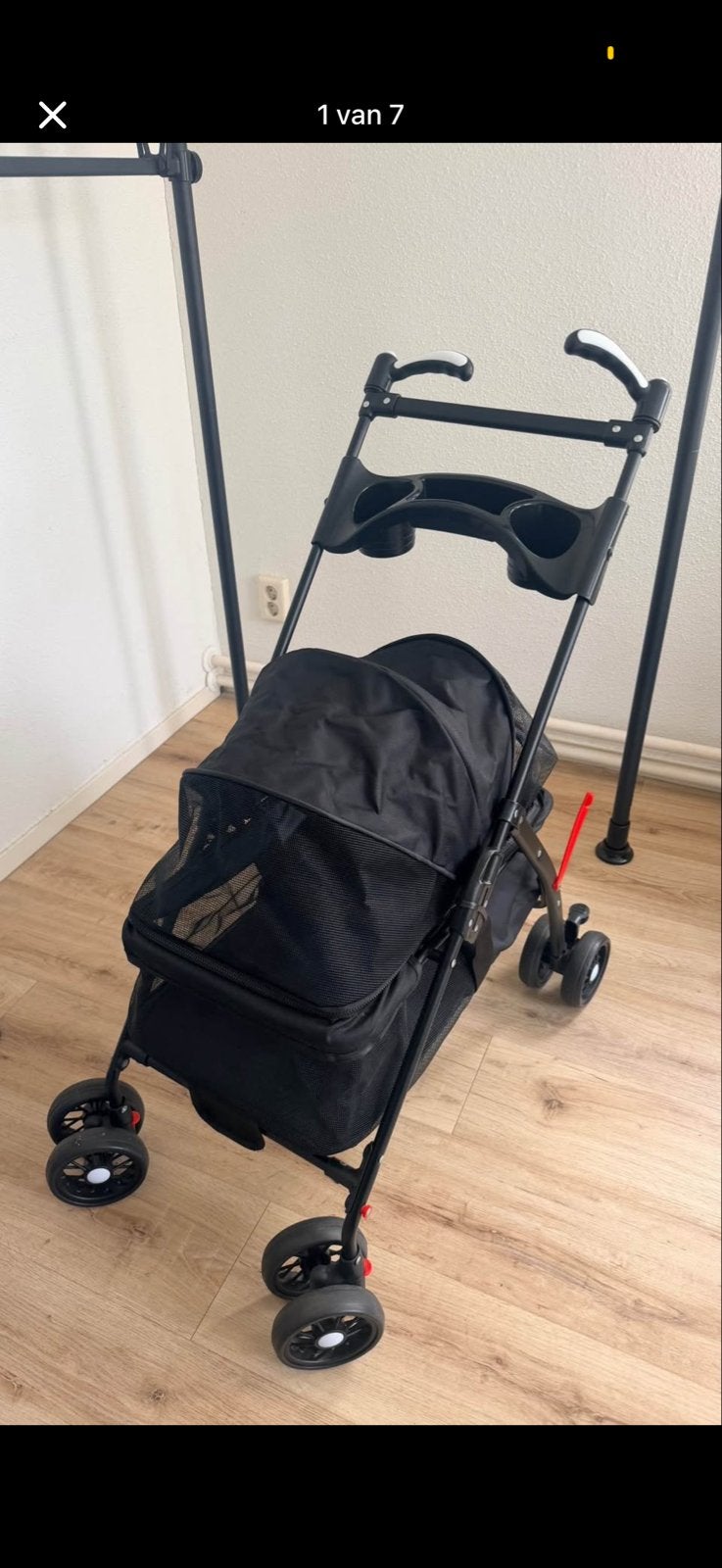 Hondenbuggy zwart, Ophalen, Zo goed als nieuw