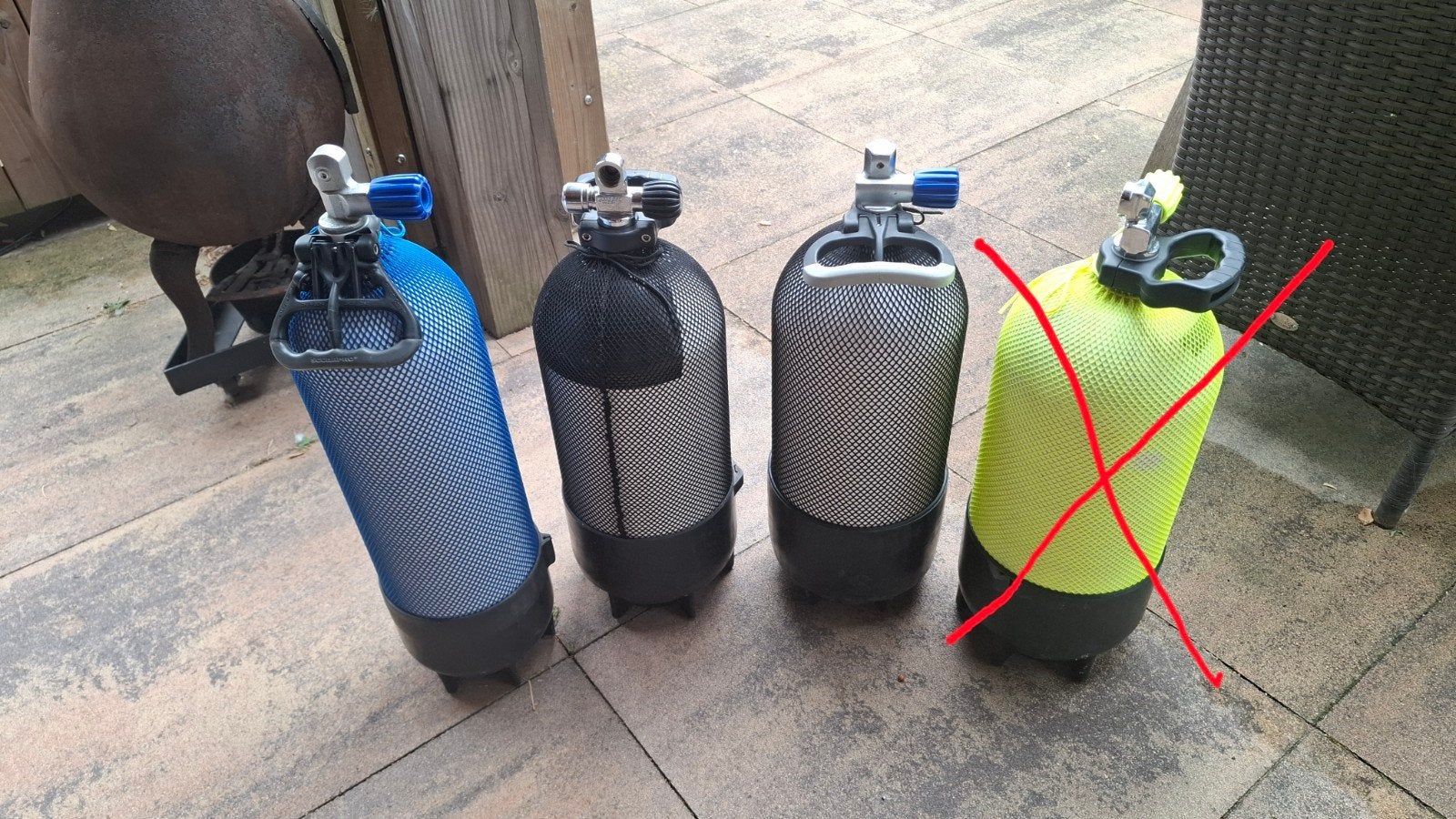 Duik pcp flessen 10L en 12L  keur tot 27/07/2031, Watersport en Boten, Ophalen, Zo goed als nieuw, Duikfles