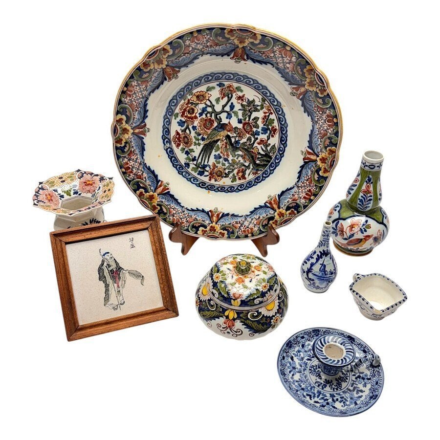 Lot divers Tichelaar Makkum (8x), Antiek en Kunst, Antiek | Keramiek en Aardewerk, Ophalen of Verzenden