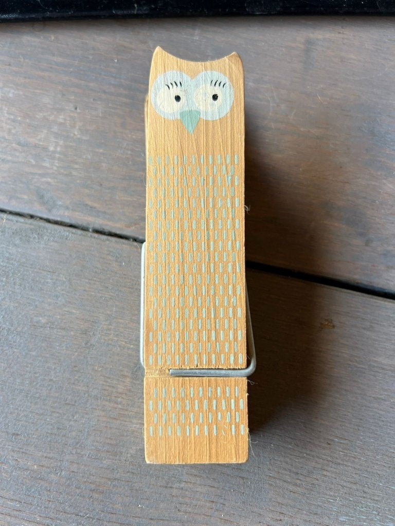 Grote houten uil wasknijper decoratie fotohouder landelijk, Hout, Verzenden, Bruin, Landelijk