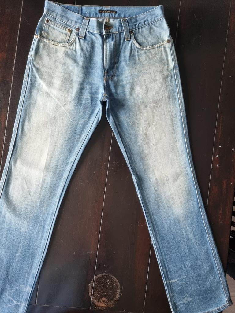 CLASSIC LICHTE NUDIE SLIM JIM JEANS SIZE 33/32, Ophalen of Verzenden, Zo goed als nieuw, Blauw, W33 - W34 (confectie 48/50)