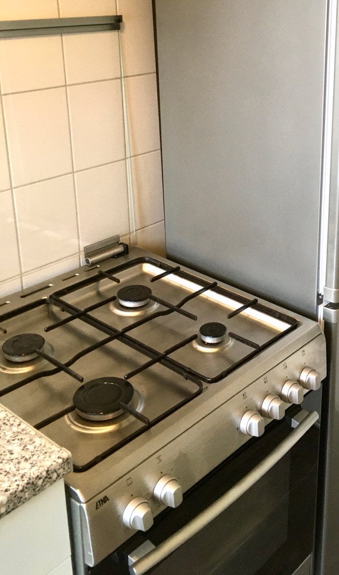 Vrijstaand Gasfornuis met Elektrische Oven 60x60, Ophalen, Gebruikt, 4 kookzones, Gas