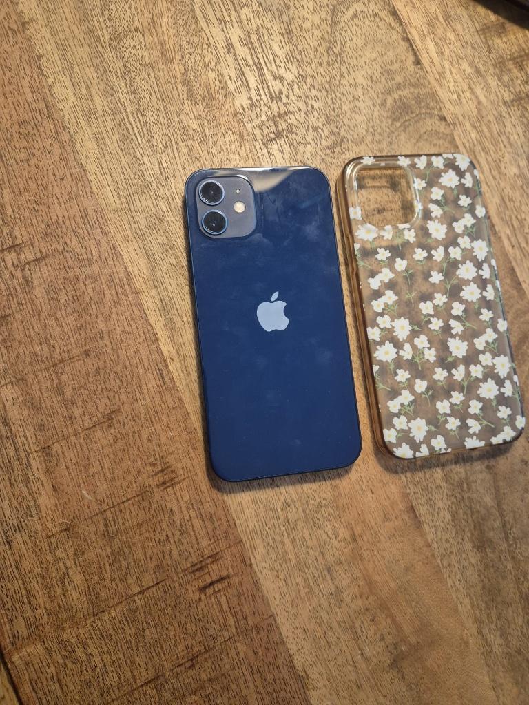 IPhone 12 'Blauw' (inclusief hoesje), Telecommunicatie, Mobiele telefoons | Apple iPhone, Blauw, Ophalen of Verzenden, Zo goed als nieuw