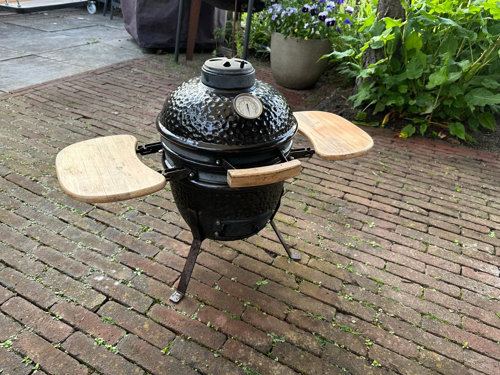 Mini kamado, Tuin en Terras, Houtskoolbarbecues, Ophalen, Gebruikt