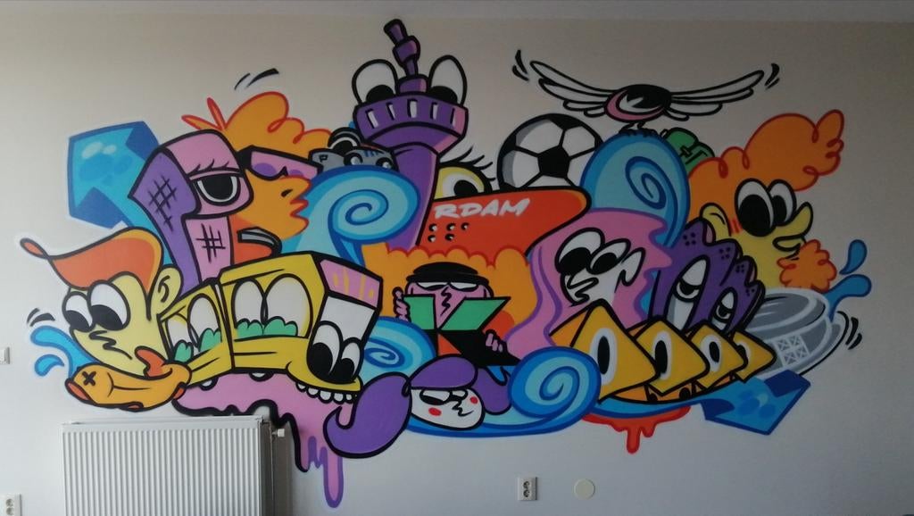 Graffiti Muurschildering, Antiek en Kunst, Kunst | Overige Kunst, Ophalen