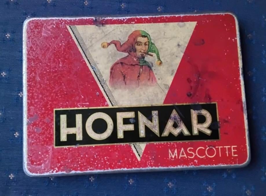 Vintage Hofnar Mascotte sigaren blikje, Verzamelen, Ophalen, Gebruikt, Overige, Overige merken