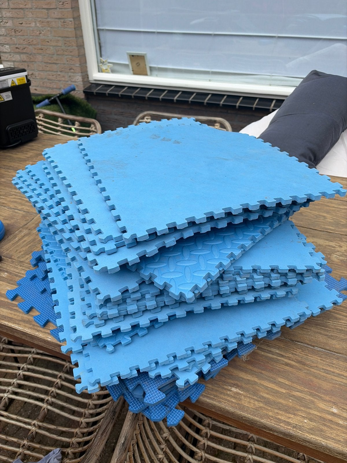 Blauwe speelmatten / puzzelmatten, Ophalen, Gebruikt