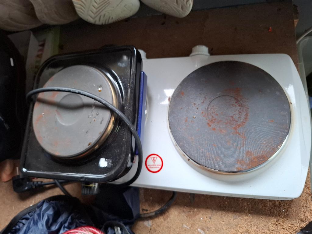 Kookplaten elektrische 2-pits en 1 pits  camping, Ophalen, Gebruikt, 3 kookzones of minder, Vrijstaand