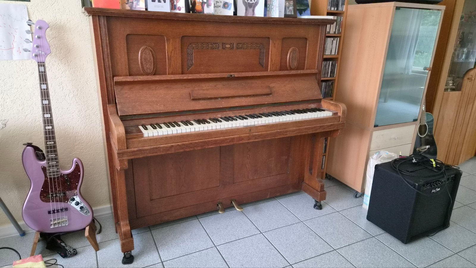 GRATIS: Piano Gebr. Neumeyer, Ophalen, Gebruikt, Bruin, Piano