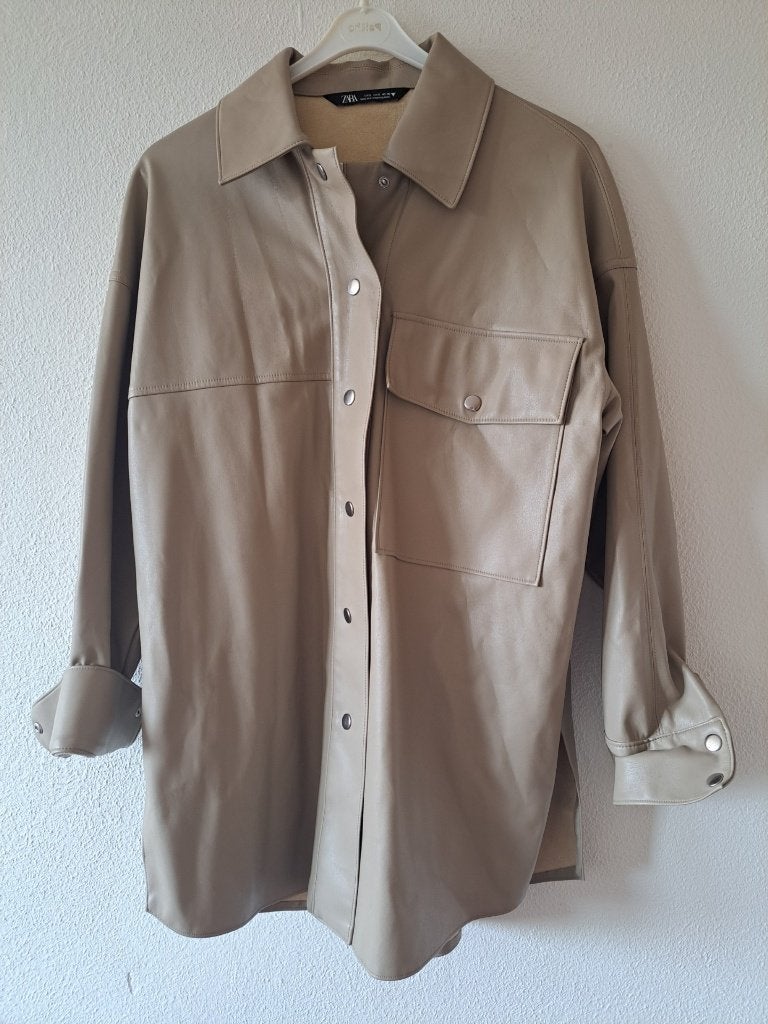 beige zara jas maat s, Ophalen of Verzenden, Zo goed als nieuw, Maat 36 (S), Zara