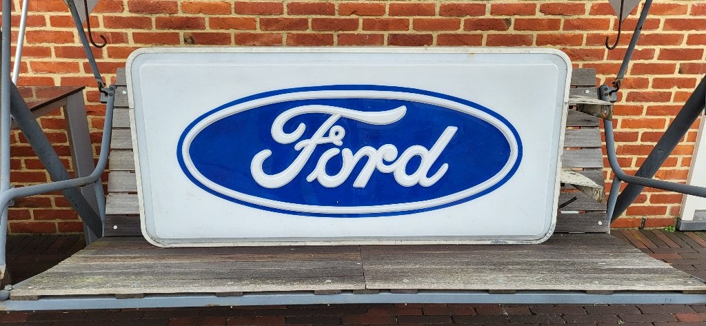 Ford Licht reclame vintage, Ophalen, Gebruikt, Reclamebord