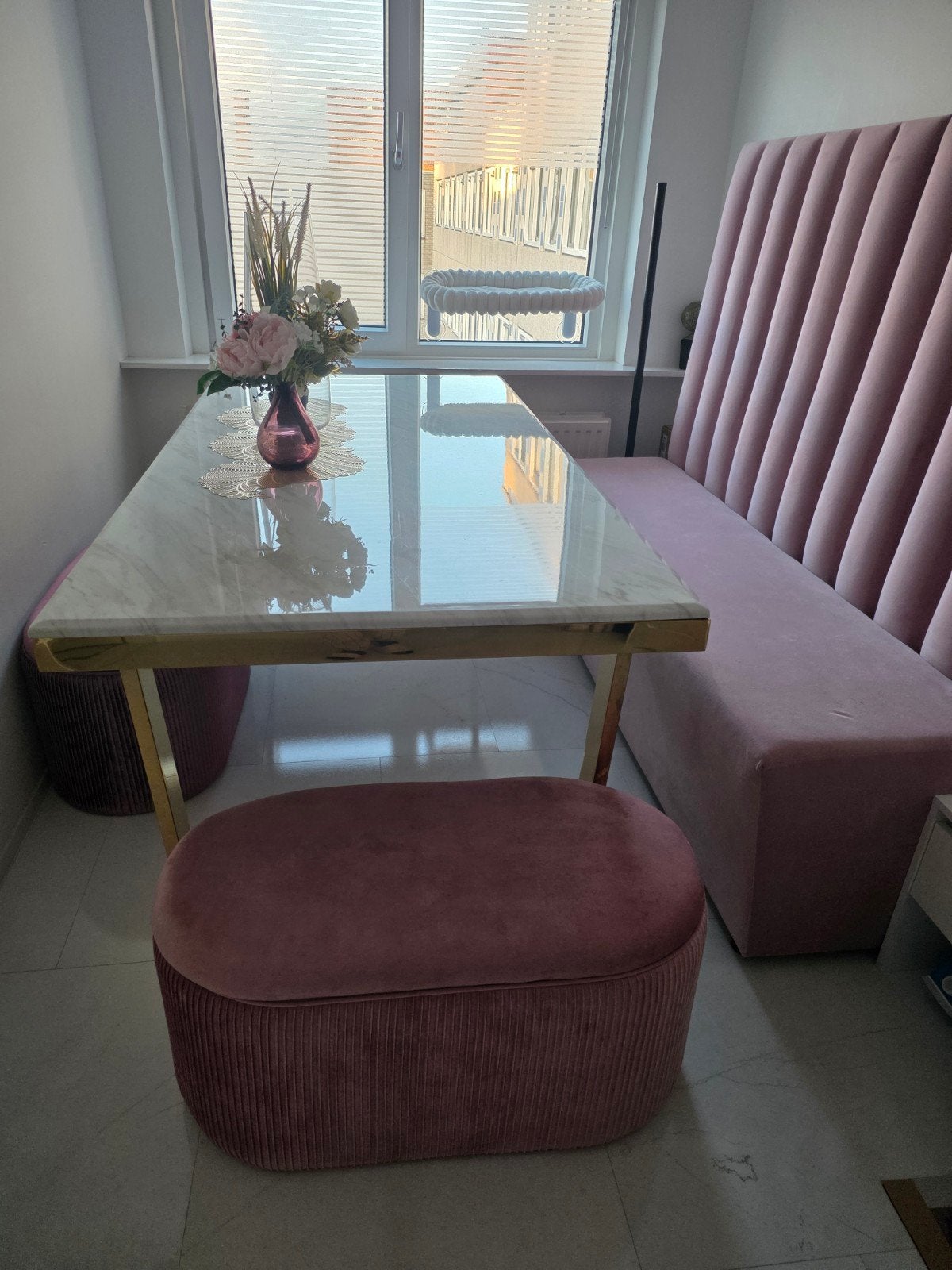 Eettafel marmerlook goud!!, Huis en Inrichting, Ophalen, Zo goed als nieuw, Rechthoekig, 150 tot 200 cm