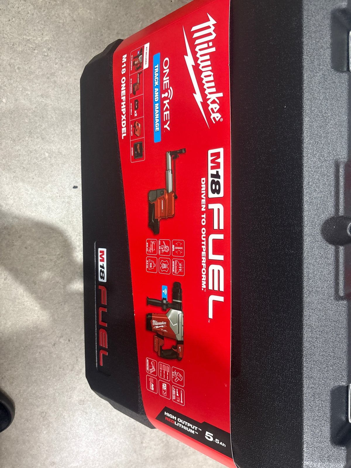 Milwaukee M18 FUEL Boorhamer ONE-KEY 5.5Ah Accu nieuw !, 600 watt of meer, Boor- en/of Breekhamer, Nieuw, Ophalen of Verzenden