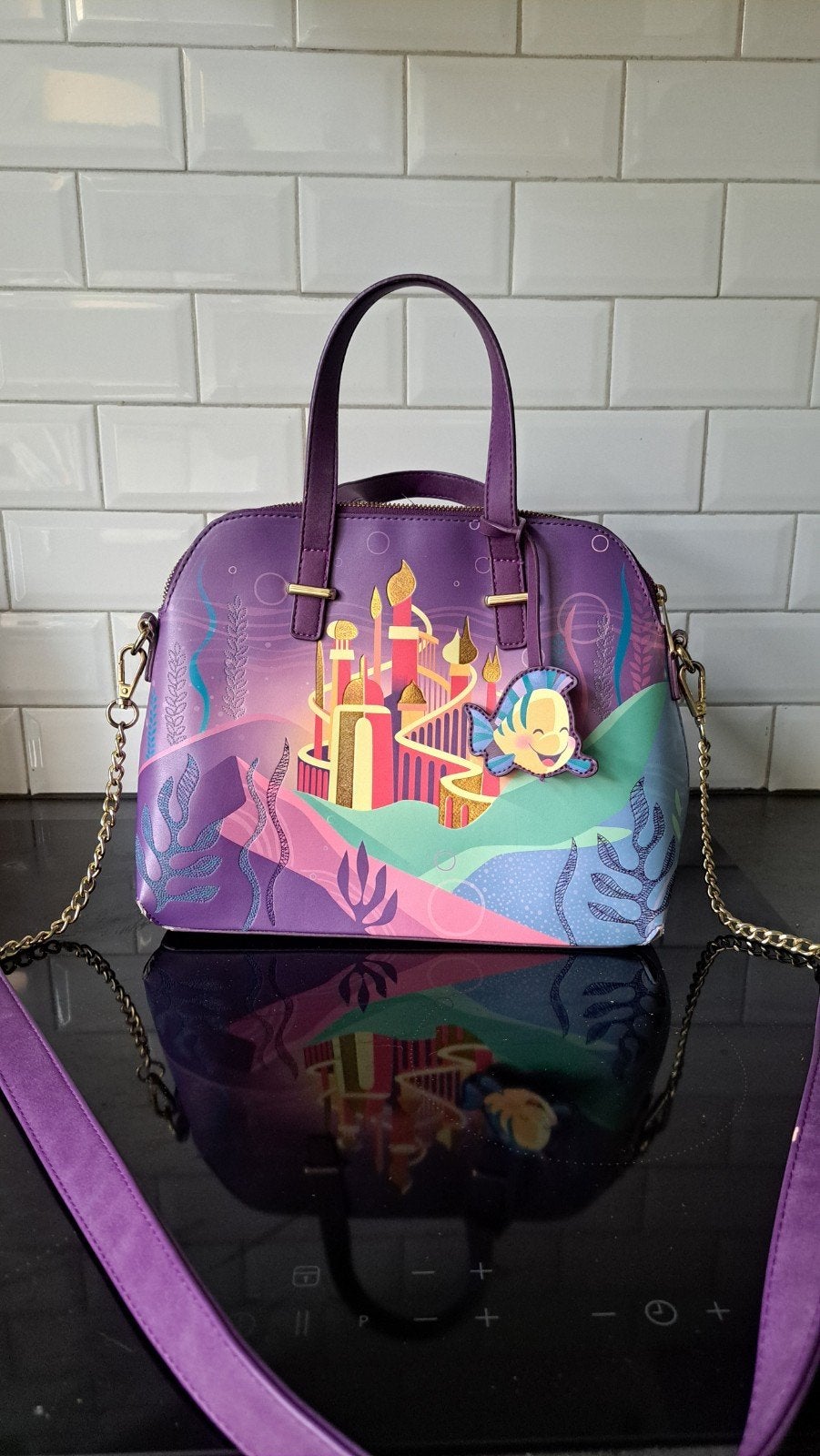 Loungefly tas Disney Kleine Zeemeermin, Ophalen of Verzenden, Gebruikt, Paars, Overige merken