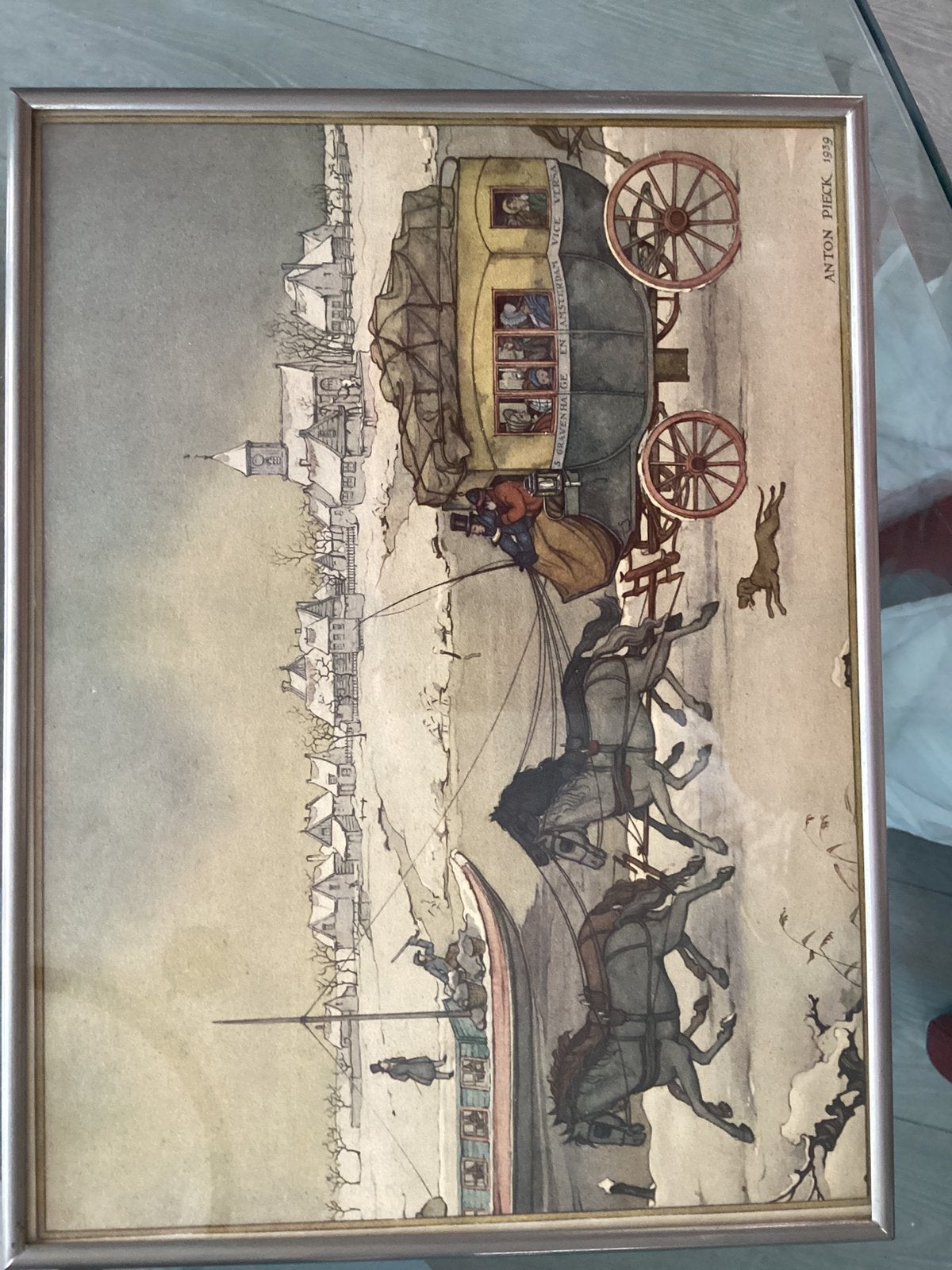 Anton Pieck 2x 24.5x18.5 cm. (T), Ophalen of Verzenden