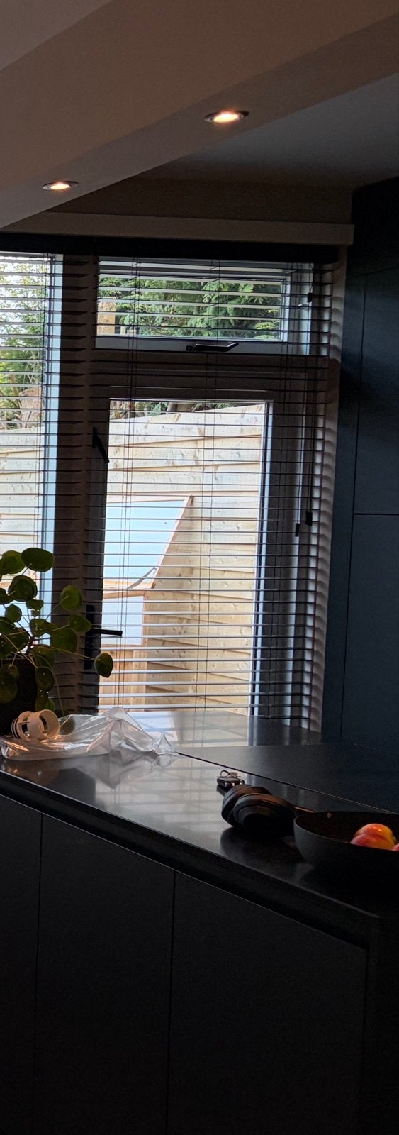 Houten jaloezie op maat 50 mm Slim - Zwart, Ophalen, Jaloezie, Zwart, Hout