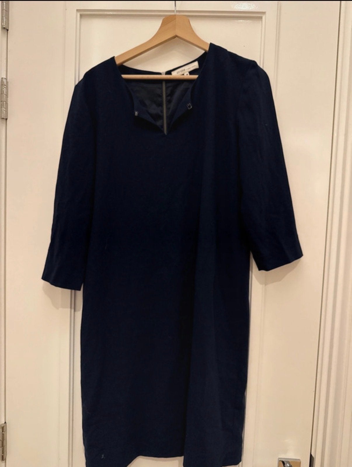 Donkerblauwe jurk maat 38 STROKE (lijkt op Ladress), Kleding | Dames, Jurken, Ophalen of Verzenden, Gedragen, Maat 38/40 (M), Blauw