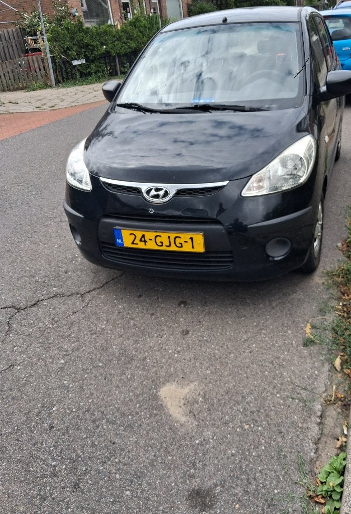Hyundai i10 1.1 I 5DR 2008 Zwart, Auto's, Hyundai, Voorwielaandrijving, 4 cilinders, 400 kg, Zwart