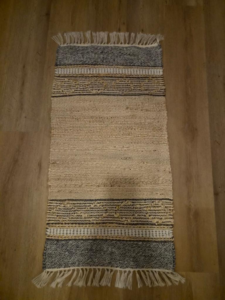 Wehkamp NOUS Living vloerkleed 60 bij 120 zgan, 100 tot 150 cm, Zo goed als nieuw, Crème, Rechthoekig