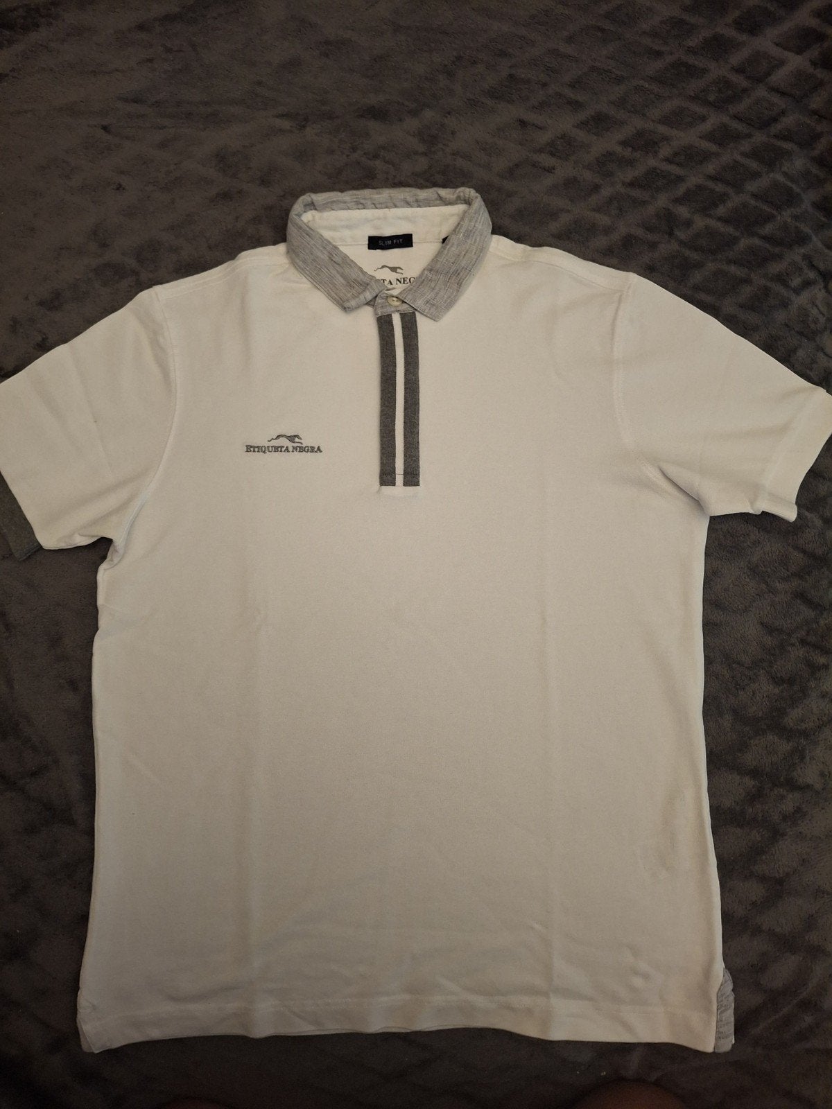 Etiqueta Negra Polo Shirt Maat M - Zo goed als nieuw, Wit, Ophalen of Verzenden, Zo goed als nieuw, Maat 48/50 (M)