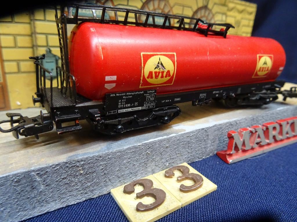 039=Marklin 4649 ketelwagen van de Duitse spoorwegen.115, Wisselstroom, Gebruikt, Wagon, Ophalen of Verzenden