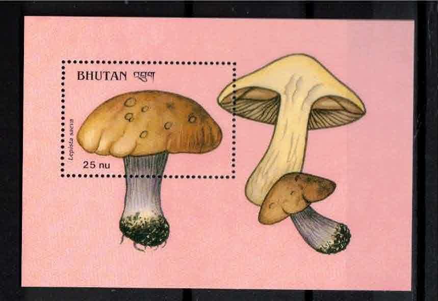 Bhutan 1989, Paddenstoel **, MNH, Ophalen of Verzenden, Postfris, Dier of Natuur