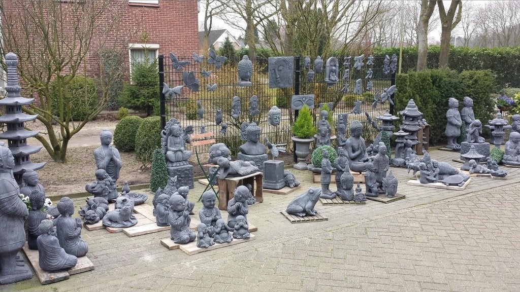 Set (2) Foo dogs / Tempel leeuwen, Ophalen, Nieuw, Beton, Overige typen