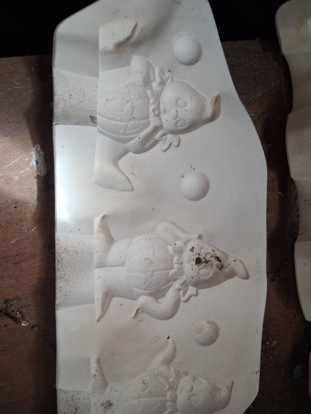 Gipsen mal voor decoratie: schildpadjes, Ophalen, Gebruikt