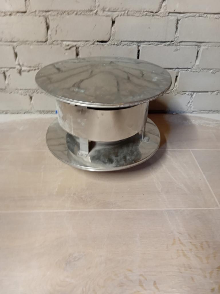 Metalen rvs ventilatiekap / schoorsteenkap, Ophalen of Verzenden, Gebruikt, Ventilator en Afzuiger