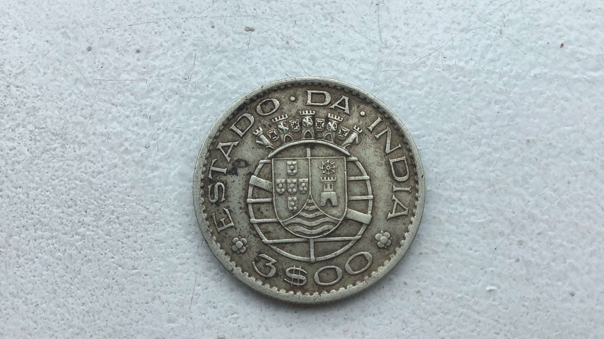Portugees India 3 escudos 1959., Postzegels en Munten, Munten | Azië, Ophalen of Verzenden