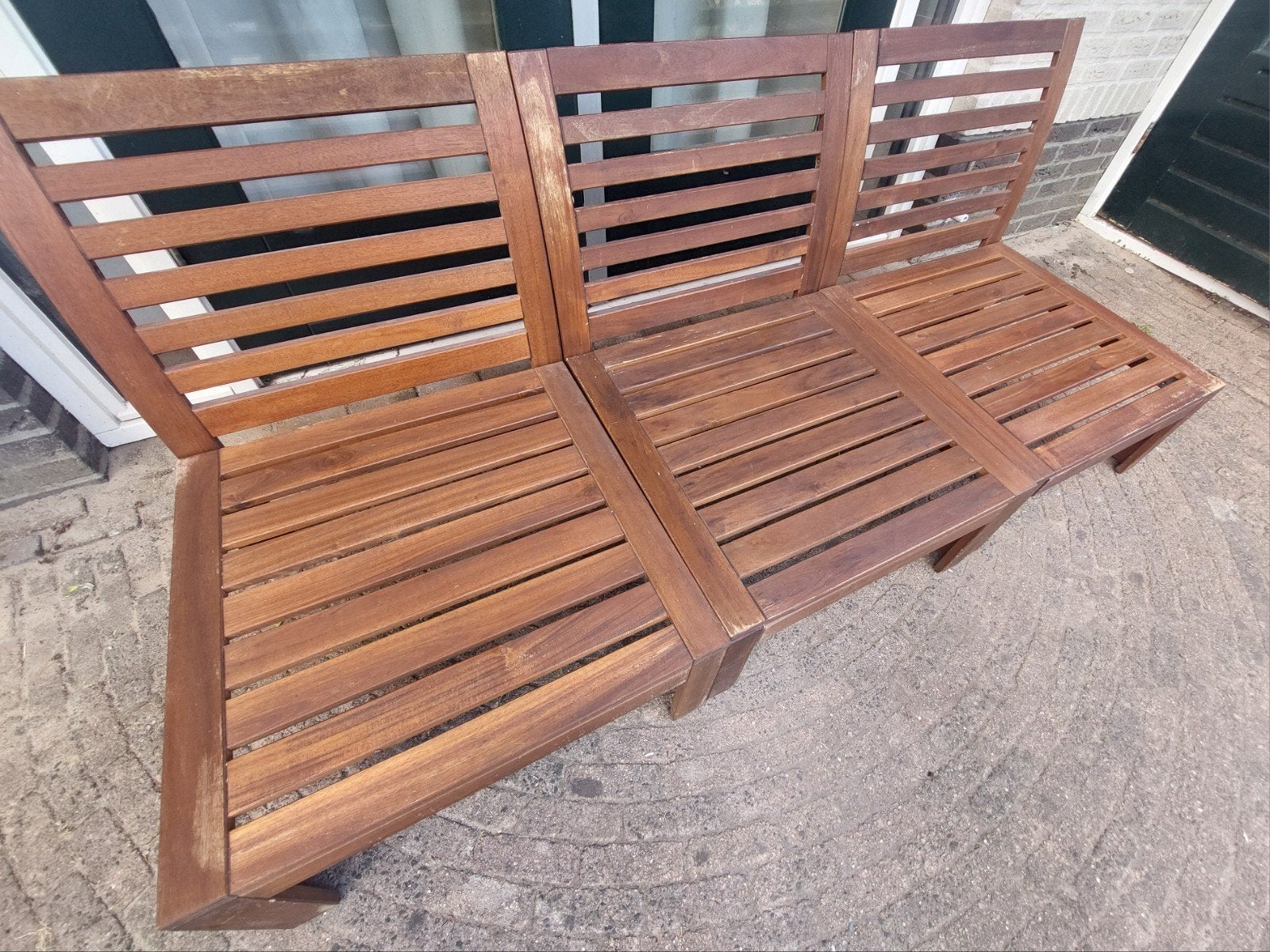 Ikea Applaro tuinbank (eventueel met Froson kussens), Ophalen, Gebruikt, Hout